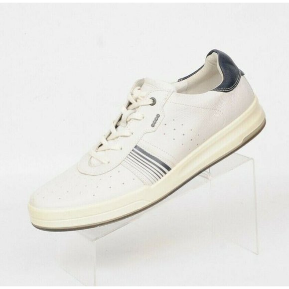 Ecco Beige Leather Perforated Toe Comfort Sneaker Shoe Mens 46 US 12-12.5 Casual - Picture 4 of 12